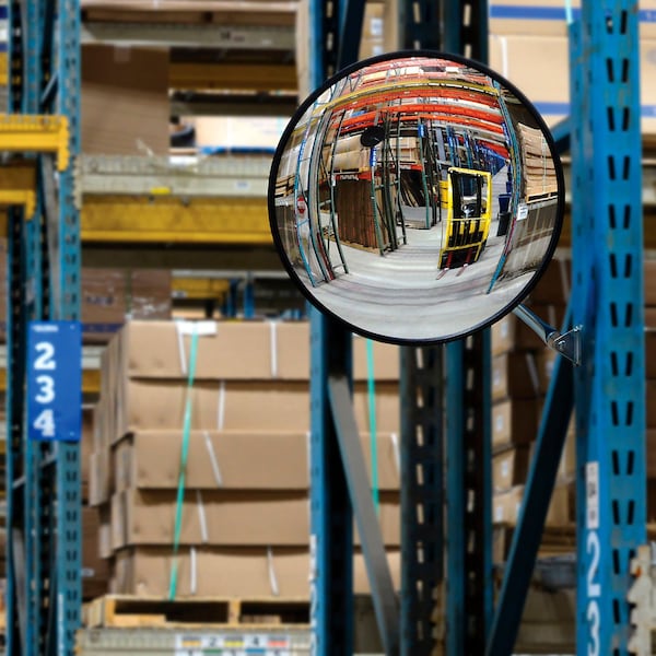 Global Industrial Round Acrylic Convex Mirror, Indoor, 18 Dia., 160, Viewing Angle 670546 - main